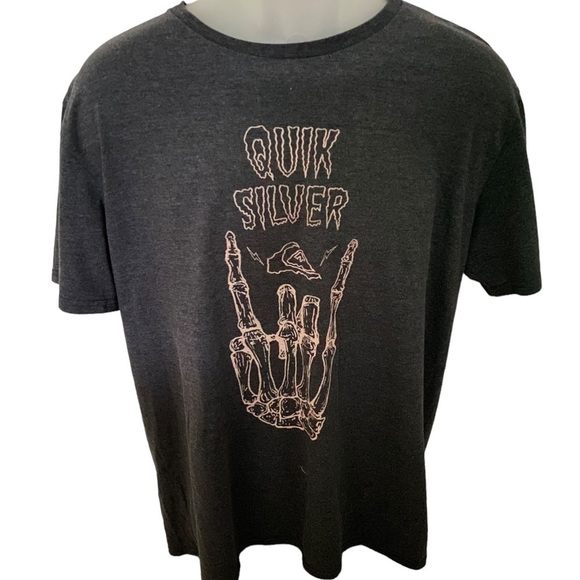 QUIKSILVER Surf Skeleton Rock Tee Shirt Men XL Modern Fit - Picture 1 of 5
